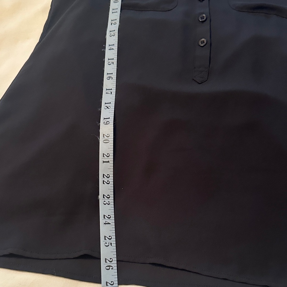 LOFT Black  Sleeveless Blouse with Button Front NWOT - Picture 6 of 6